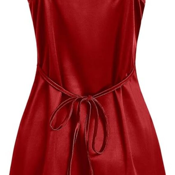 ZAFUL Women's Satin Sleeveless Spaghetti Strap Mini Dress - Picture 2 of 2